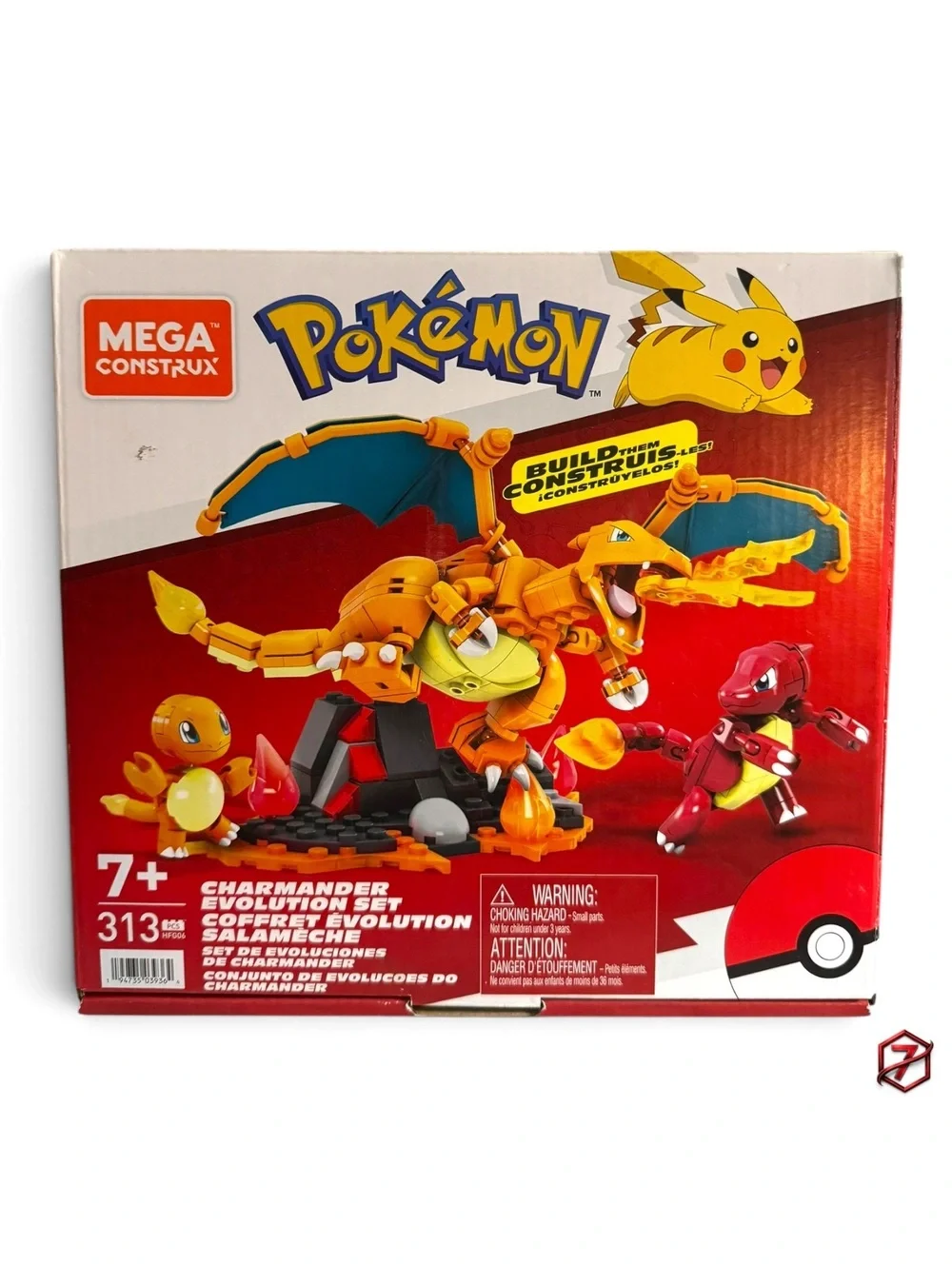 Mega Construx Pokémon Charmander Evolution Set HFG06 313pc Near Complete w/ Box